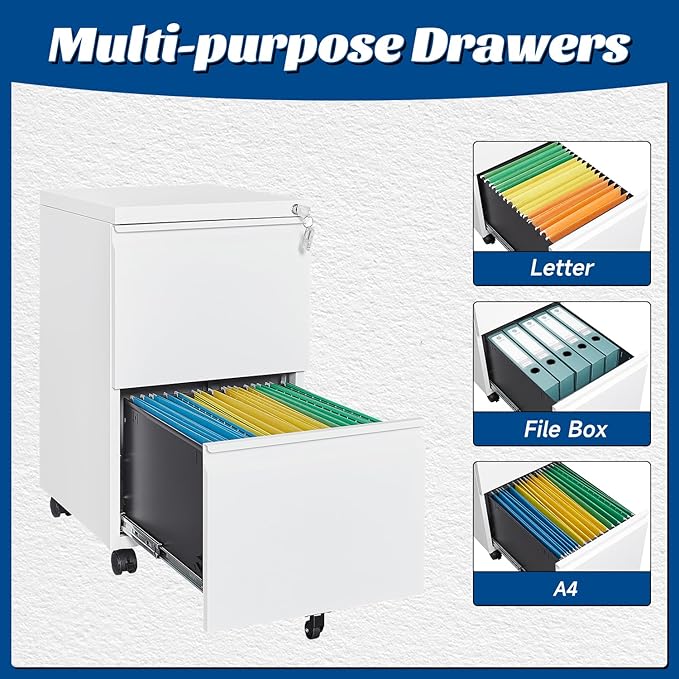 Fesbos 2 Drawers Vertical File Cabinet - Image 5
