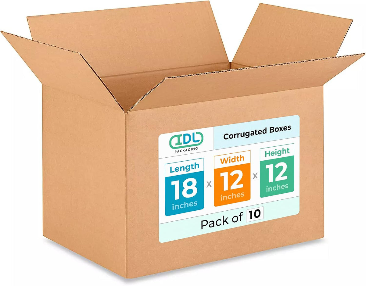 Medium Shipping & Moving Boxes 18x12x12 inches