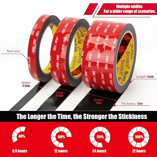 Double Sided Tape Heavy Duty, Waterproof Mounting Foam Tape, 36.5ft Length - Image 6