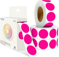 Fluorescent Pink 1 Inch Round Color Coding Labels by Unknown