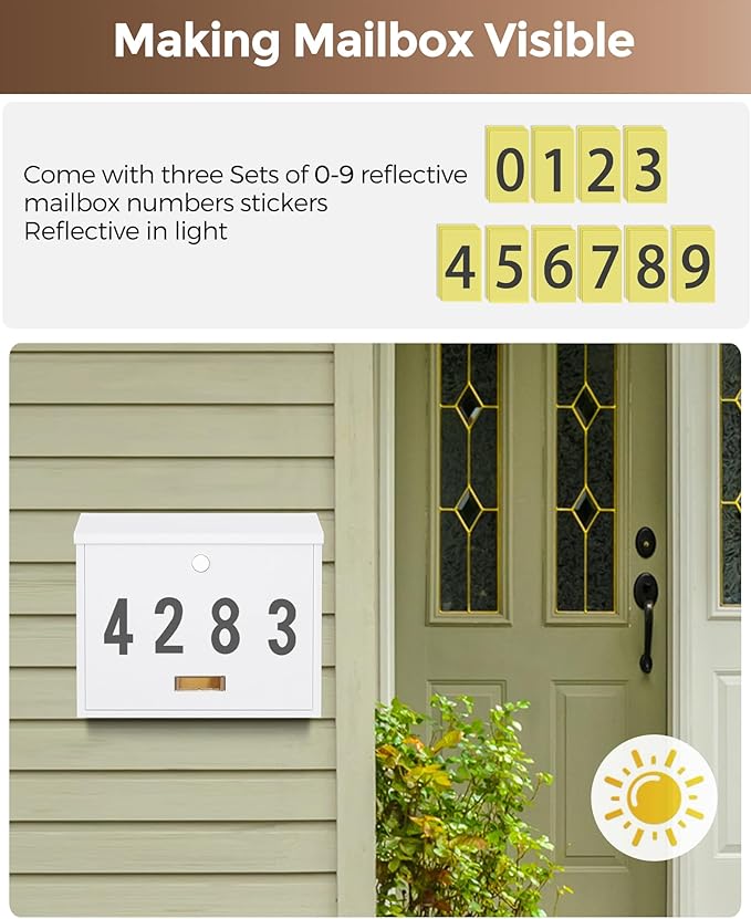 LAND·VOI Locking Wall-Mount Mailbox - Image 5