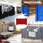 Versare Room Divider 360 Portable Wall Partition | Folding Panels | Large - Image 3