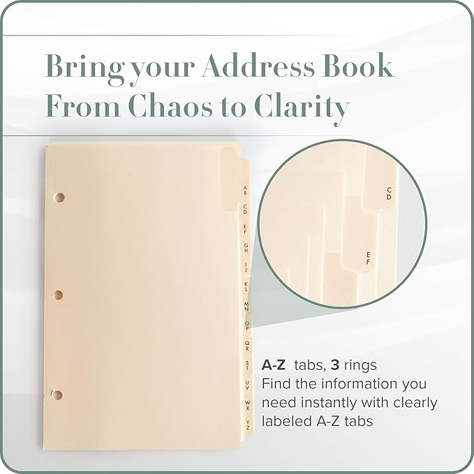 Gallery Leather A-Z Dividers for 3 Ring Binder - Image 3