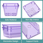 WOWBOX 25 PCS Plastic Drawer Organizer Set, Desk Drawer Divider Organizers and - Image 3