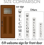 Tall Outdoor Welcome Sign for Front Door, 6ft White Welcome Sign, Rustic Tall - Image 5