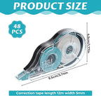 simarro 48 Pack White Correction Tape, 0.2 Inch x 39.4 Feet Easy To Use - Image 2
