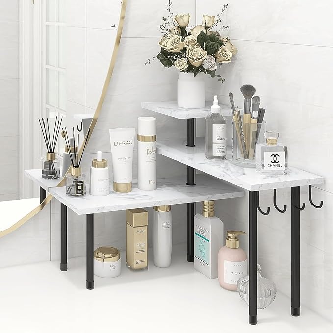 Homode Bathroom Counter Corner Shelf, 3 Tier Kitchen Countertop Organizer by Homode