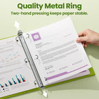 SUNEE 3 Ring Binder 3 Inch 1 Pack, Tender Green - Image 2