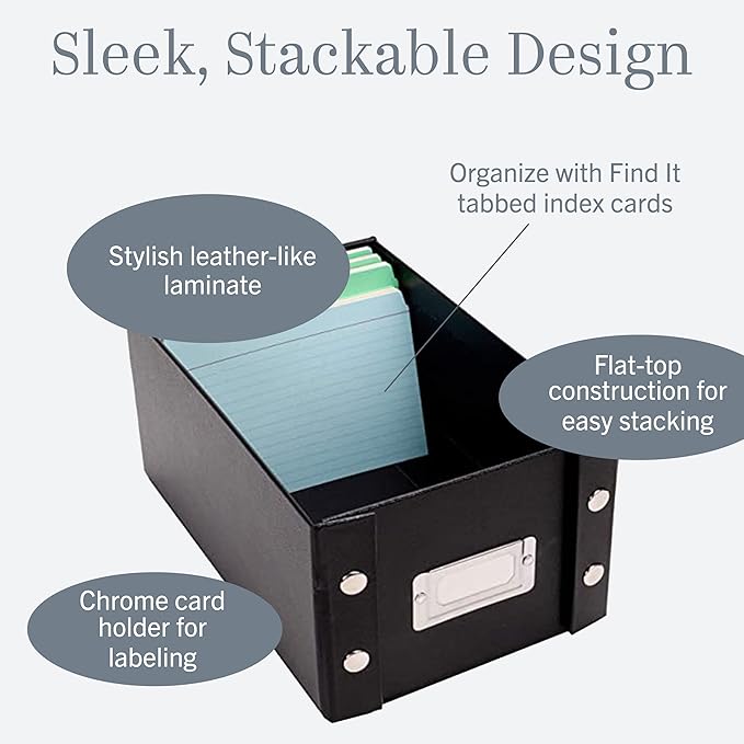 Snap-N-Store Index Card Holder Storage Box - Image 5
