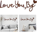 Home Decor Large Brown Love You Bye Wood Sign Boho Decor Wall Decor Express by BADAO