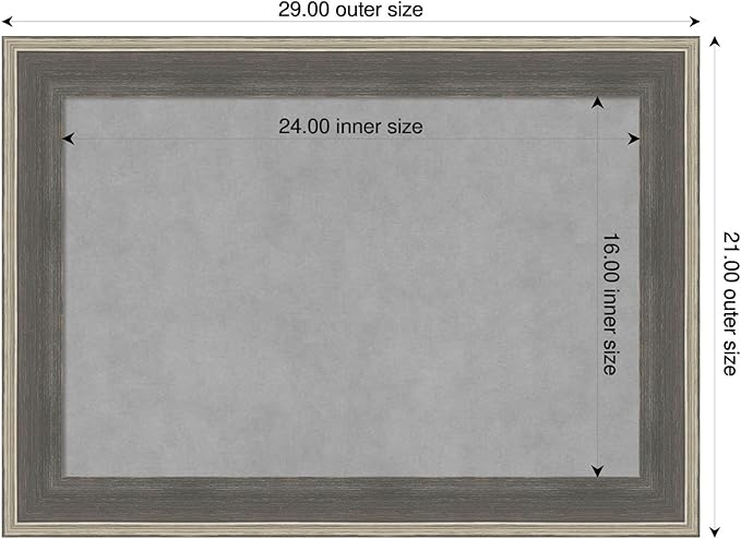 Amanti Art Grey Framed Magnetic Board 21x29 Medium Vision Board - Image 2