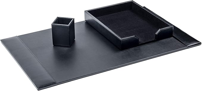 Dacasso Bonded Set Luxury Leather Desk Pad & Desk Organization Essentials by Dacasso