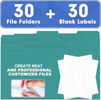 File Folder, HERKKA 30 Pack 1/3 Cut Tab File Folders, File Folders Great - Image 5