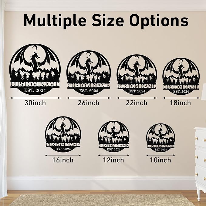 Dyoart Personalized Dragons Metal Signs - Image 6