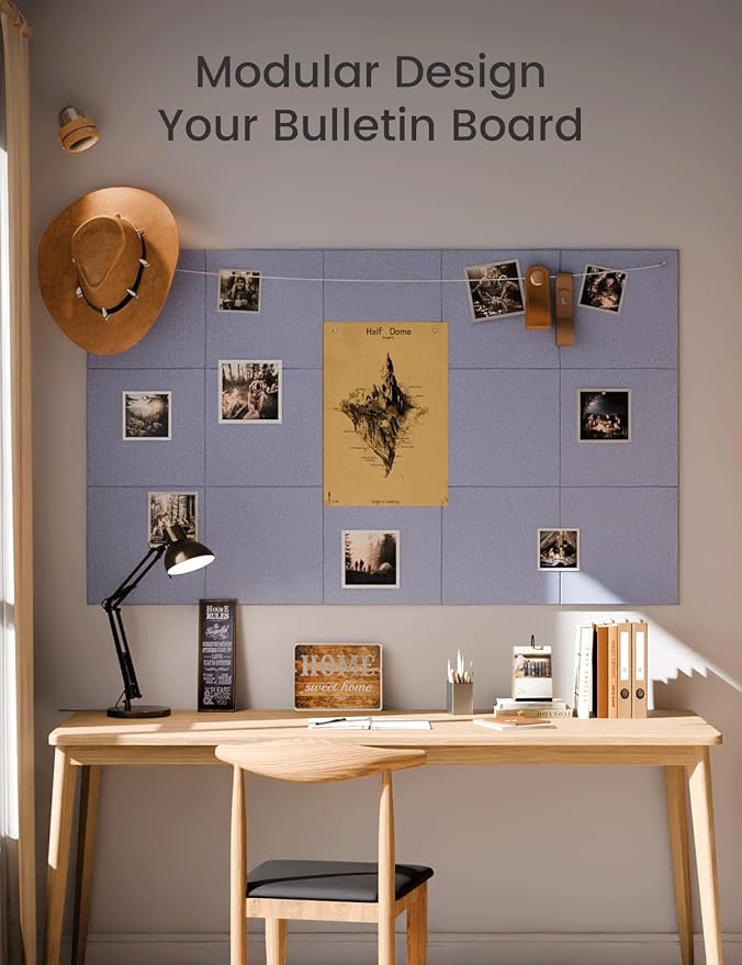 Fluxynara Large Felt Bulletin Board 48" x 36" Cork Board Alternative-12 Pack - Image 5