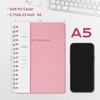 Oneirom Spiral Notebook, PU Leather Cover Business Journal, Twin-Wire Binding - Image 2