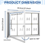 SWANCROWN Enclosed Bulletin Board Weatherproof 37x28in, Outdoor Lockable - Image 2