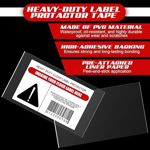 Janlaugh 50 Pcs Industrial Clear Label Protectors 10 x 6 Inch Waterproof Clear - Image 7