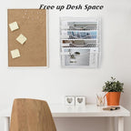 EASEPRES Mail Organizer Wall Mount Hanging File Holder Storage, Metal Chicken - Image 4