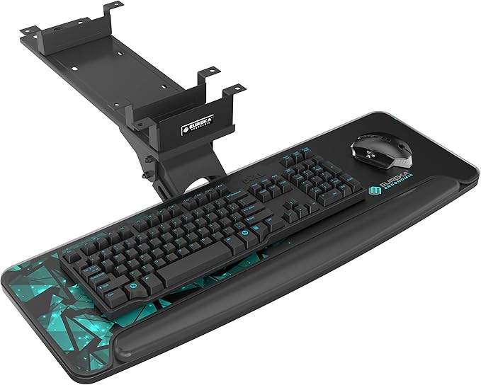 EUREKA ERGONOMIC Height Adjustable Mouse & Keyboard Tray Under Desk, 28x10'' by EUREKAERGONOMIC
