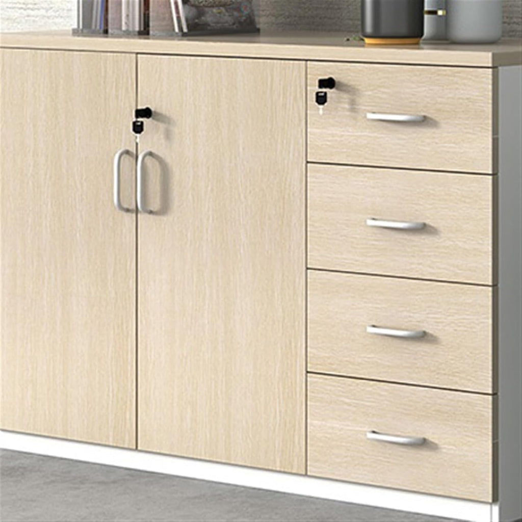 Cabinet File Cabinet Wooden Storage Cabinet Two Doors Four Storage Cabinets Data Storage Cabinet 4ft Office File Cabinet with Lock