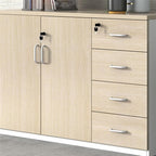 Cabinet File Cabinet Wooden Storage Cabinet Two Doors Four Storage Cabinets Data Storage Cabinet 4ft Office File Cabinet with Lock