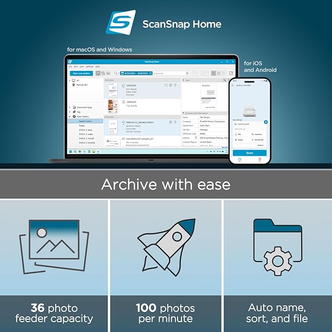 ScanSnap iX2500 Photo Edition Wireless or USB High-Speed Cloud Enabled Photo - Image 6