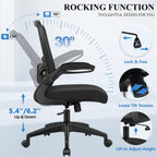 felixking office chair, ergonomic desk chair breathable mesh, side view