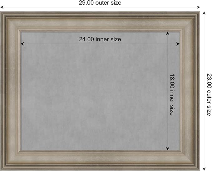 Amanti Art Silver Framed Magnetic Board 23x29 Medium Vision Board - Image 4