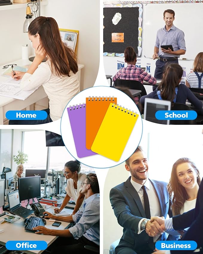 Dynta Pocket Notebook Bulk 60 Packs, 3x5 Inch Small Notepad Top Bound - Image 7