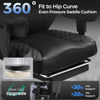 gtplayer big and tall gaming chair 400lbs heavy showing dimensions