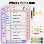 2-Pack Magnetic Chore Chart for Kids, ADHD Task Tracker Easy-Check Routine Dry - Image 4