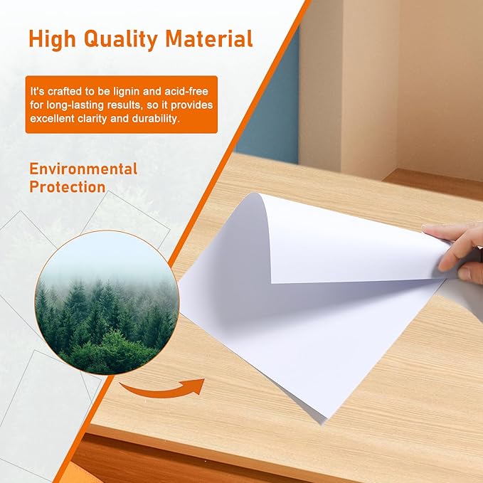 Guakicae 40 Sheets Bright White Cardstock 8.5 x 11 Printer Paper, 75lb Thick - Image 5