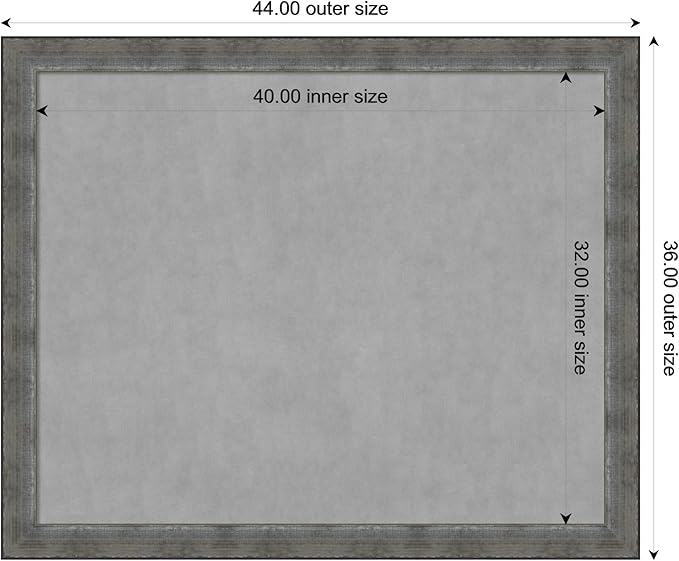 Amanti Art Silver Framed Magnetic Board 36x44 X-Large Vision Board - Image 4