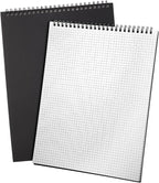 Engrowtic 2 Pack Top Spiral Graph Paper Notebooks 8.7 X11.4 Inch A4 Grid Paper by Engrowtic