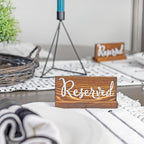 Darware Wooden Reserved Signs for Tables; Rustic Real Table Signs - Image 2