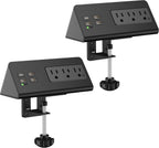 Nightstand Edge Mount Power Strip