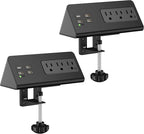 Nightstand Edge Mount Power Strip by Emerising