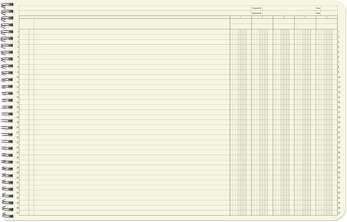 BookFactory Accounting Ledger Notebook/Large 5 Column Accounting Ledger - Image 3
