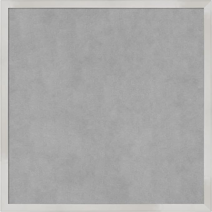 Amanti Art Silver Framed Magnetic Board 21x21 Medium Vision Board by AmantiArt