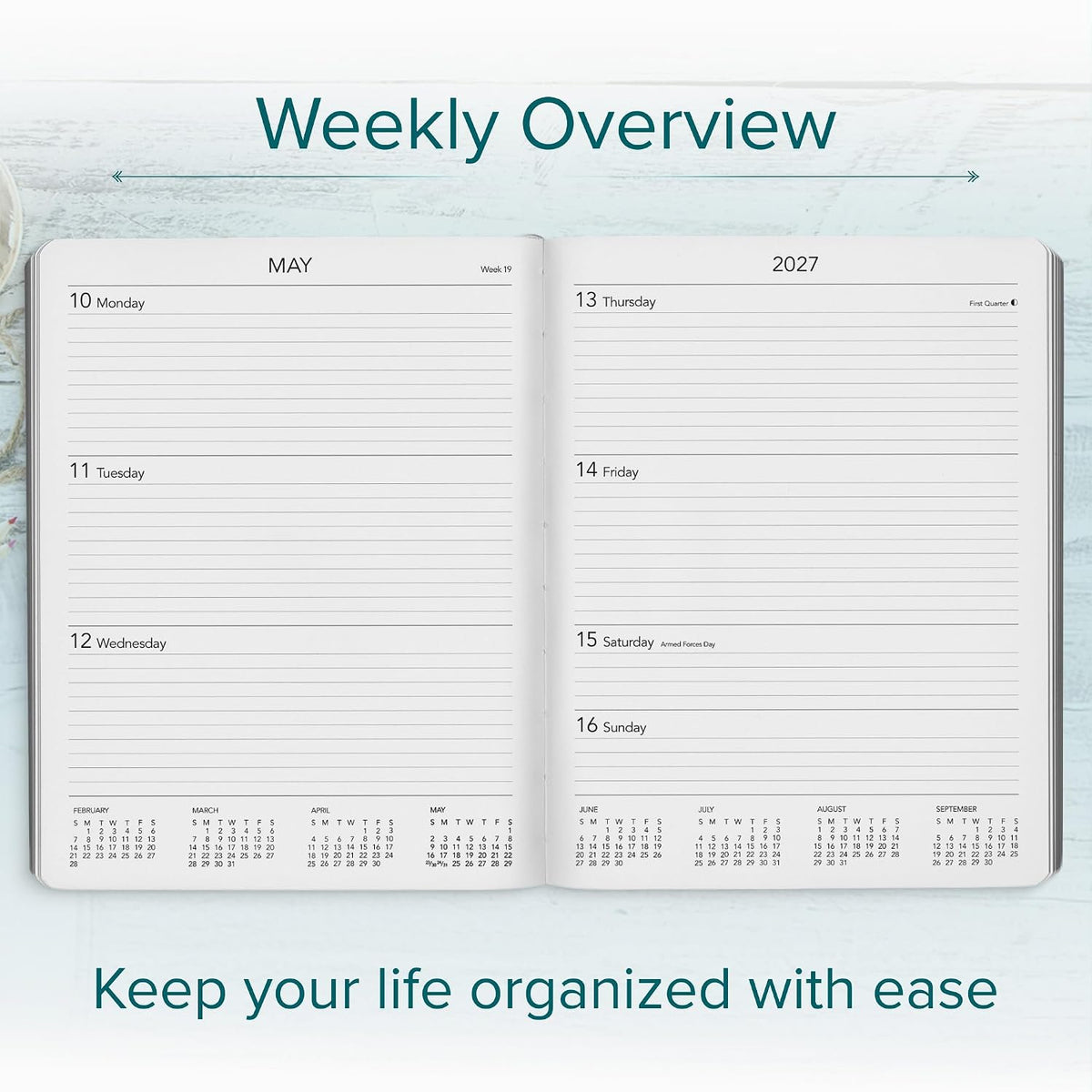 Harbor Large Weekly Monthly Planner 2026-2027 Cambridge Flamingo