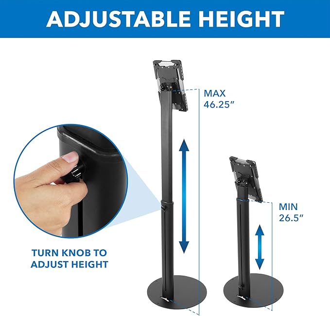 Mount-It! Anti-Theft Universal Tablet Kiosk Stand, Fits iPad Pro, Galaxy Tab - Image 5