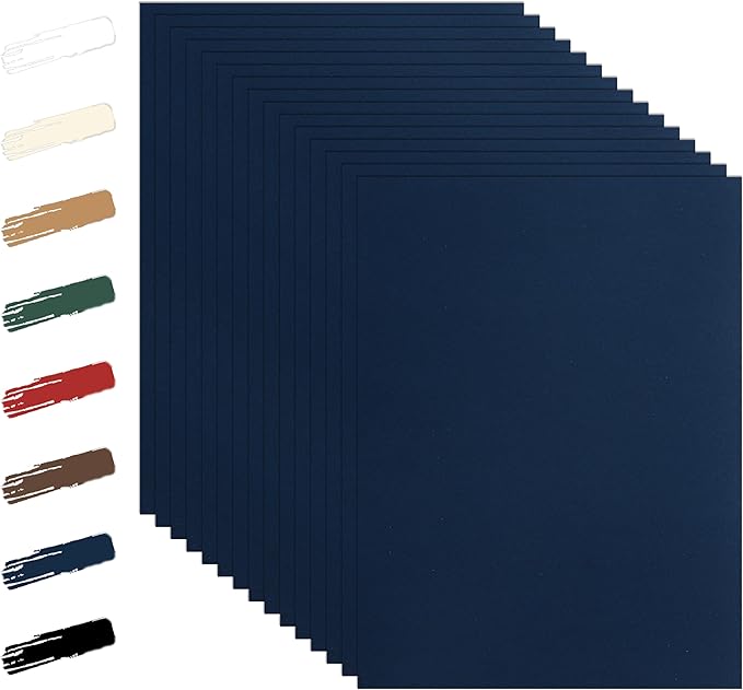 100 Sheets Navy Blue Cardstock 8.5 x 11 Certificate Paper, 92lb Premium Craft by Guakicae