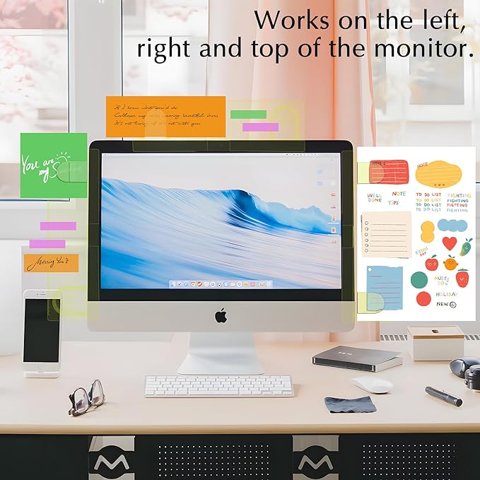 Keenjorika 2PCS Multifunctional Monitor Documents Holder, Desktop Message Board - Image 2