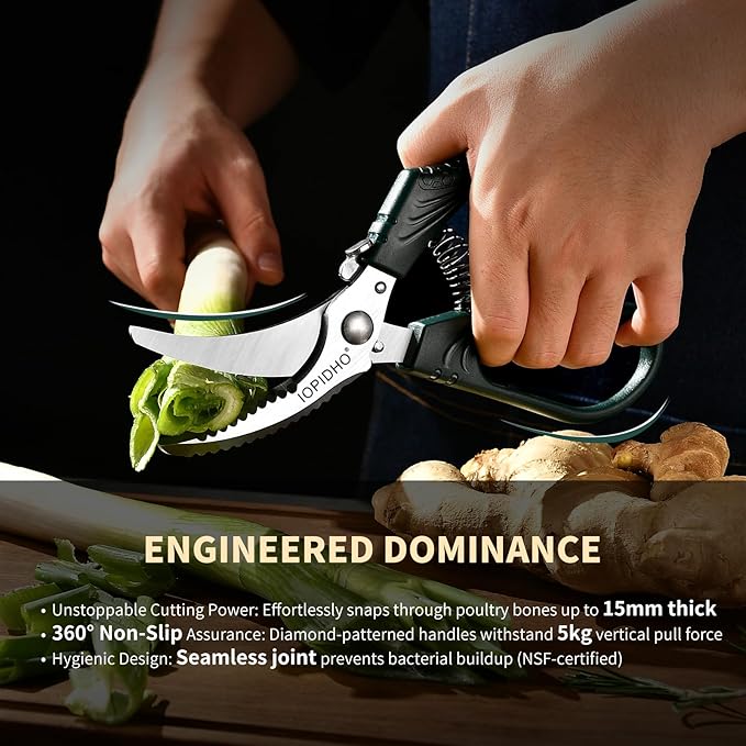 IOPIDHO Heavy Duty Poultry Shears, Kitchen Shears - Image 6