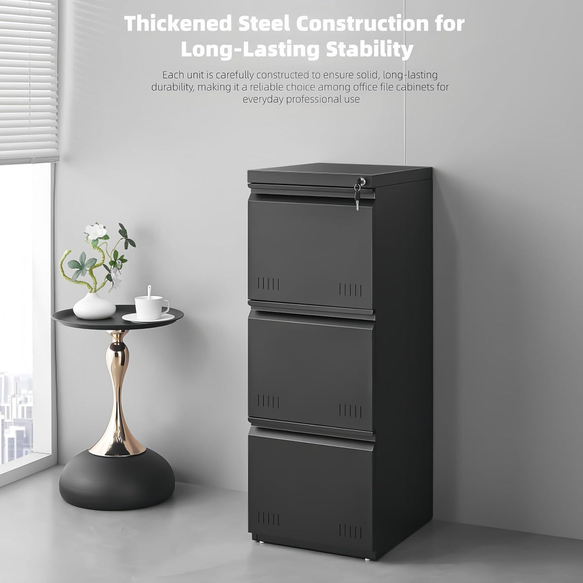 approgreent vertical 4 drawer file cabient with lock, package contents