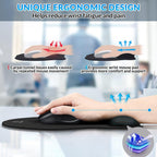 Gimars Upgrade Round Mouse Pad with Wrist Rest, Enlarge Smooth Superfine Fibre Memory Foam Ergonomic Comfortable Gaming Mousepad with Nonslip Base for Pain Relief, Laptop Computer Office, 10.8 x 9.7''