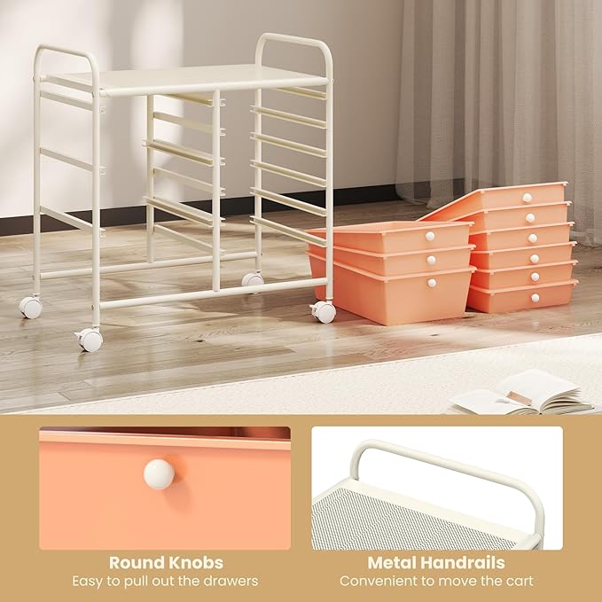GOFLAME 9-Drawer Rolling Storage Cart, Mobile Utility Cart - Image 5