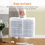 Lifewit 4x6 Photo Storage Box, Plastic Craft Storage Box - Image 6