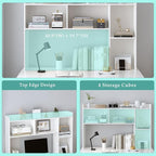 OSCHF Wooden Desktop Hutch Bookshelf - Image 4